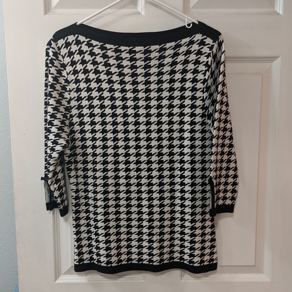 Banned boatneck houndstooth sweater